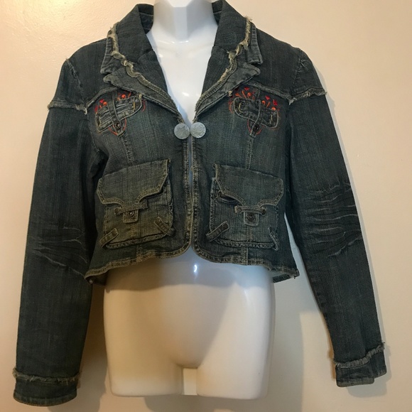 Womens Academics Designer Blue Jean Jacket ( Vintage) Sz XL/TG - Picture 1 of 8
